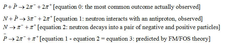 a proton reacting with an antiproton during a high energy event: