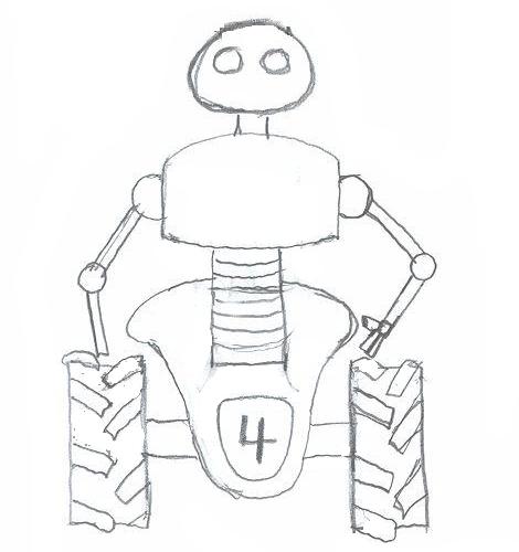 Logo farm robot sketch image